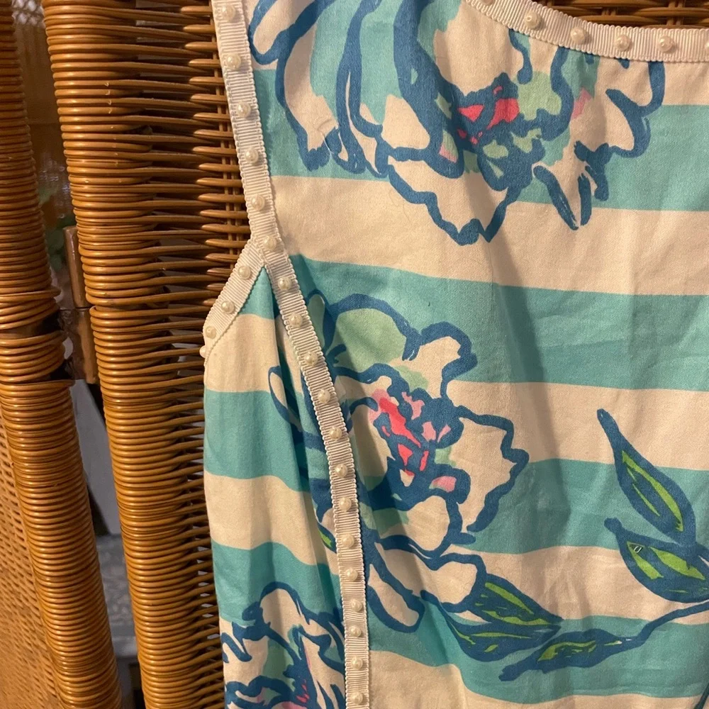 Lilly Pulitzer striped dress with pearl beading. - Picture 2 of 6